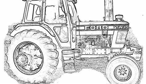 ford tractor coloring pages