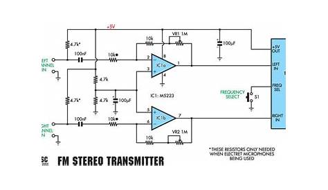 wireless microphone transmitter and receiver circuit diagram