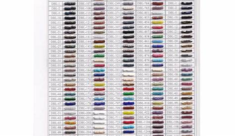 Color chart Miyuki Delica 8/0 (DBL) - Sample Card (n°848) - New C - Perles & Co