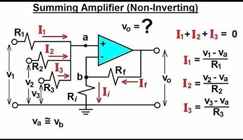 inverting summing amplifier circuit diagram