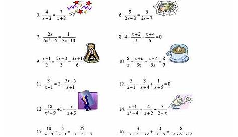 solving rational equations worksheets answers