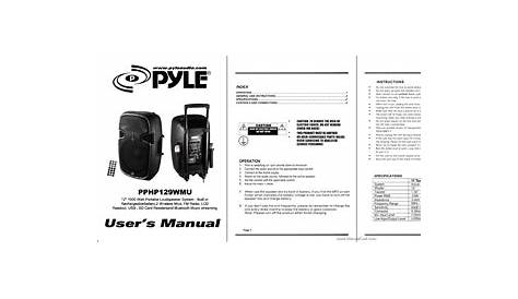 pyle pamp1000 user manual