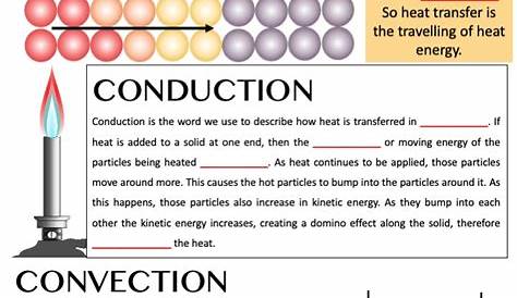 Conduction, Convection, Radiation Worksheets & Card sort | Teaching