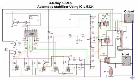 3 relay automatic stabilizer circuit diagram