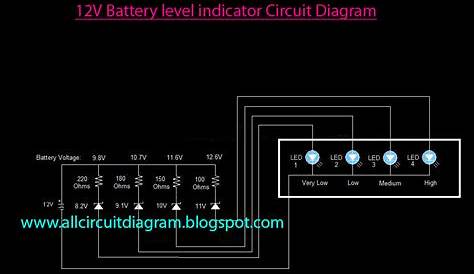 12V Battery level indicator Circuit Diagram - Gallery Of Electronic