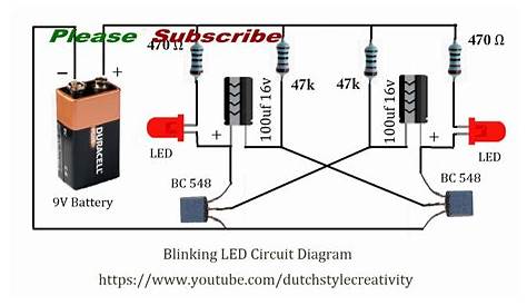 Learn How to Make blinking led lights Circuit, blink led, flash led