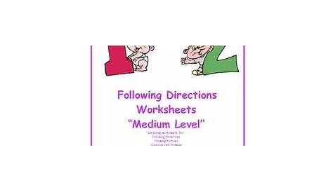 following directions prepositions worksheet