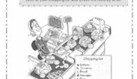 printable supermarket worksheet