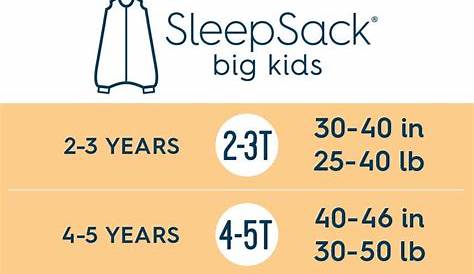 halo sleepsack size chart
