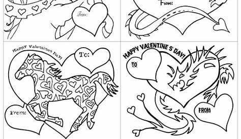 Free printable Valentine's Day Cards to colour! | Valentines day