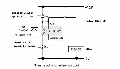 relay latch circuit diagram