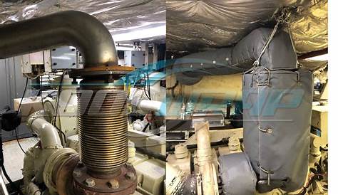 Marine Engine Exhaust Blanket Insulation | Genset Heat Blankets