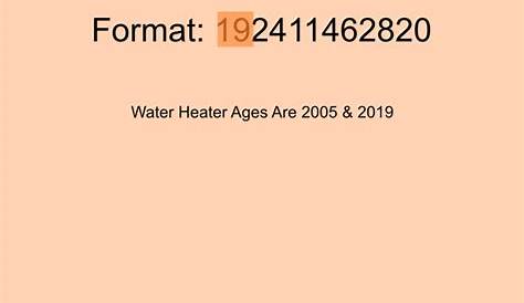ge water heater age chart