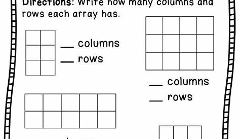 grade 2 arrays and equations worksheet