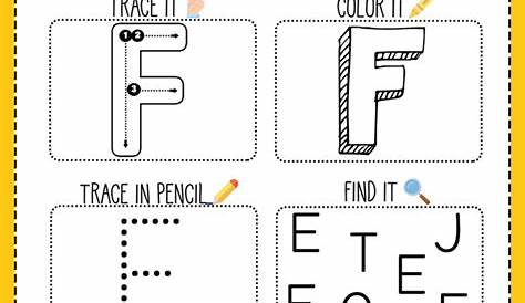 preschool find letter f worksheet