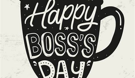 Happy Boss's Day Silhouette Lettering 236632 Vector Art at Vecteezy