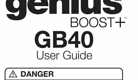 NOCO GENIUS BOOST+ GB40 USER MANUAL Pdf Download | ManualsLib