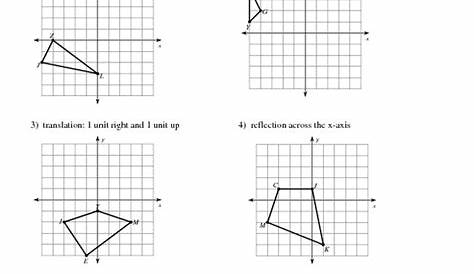 geometric transformations worksheet
