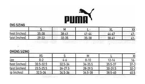 Puma Mens Shoe Size Chart - Greenbushfarm.com