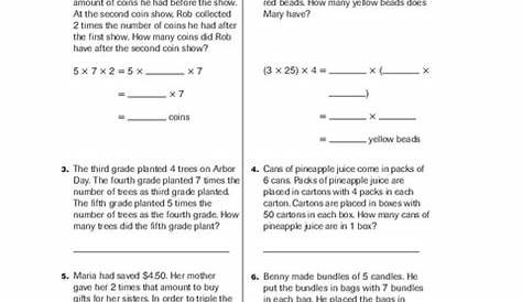 multiplication properties worksheet 5th grade