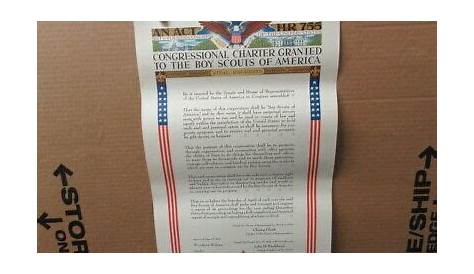 BSA Congressional Charter Poster PTR | eBay