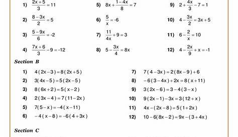 math worksheet writing equations