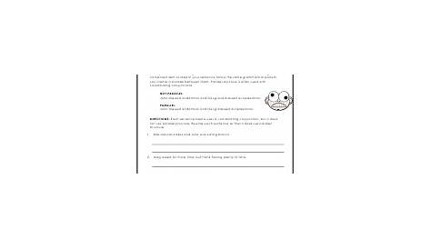Parallel Structure Worksheets