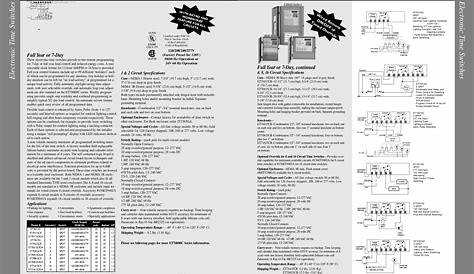 PDF manual for Intermatic Other ET70215C Time Switches