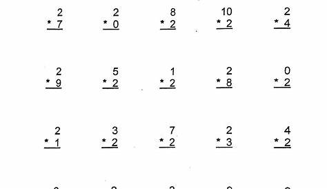 2 times table worksheets for kids , These 2 Times Table Worksheets are