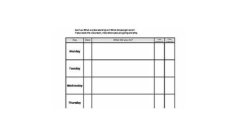 Study Hall - Accountability Worksheet by Inner Daisy | TpT