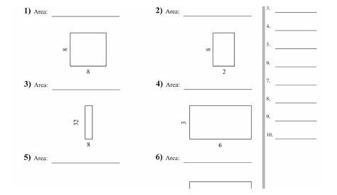 perimeter and area free worksheets