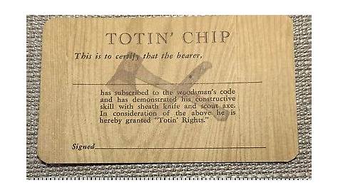 Totin Chip Card Printable