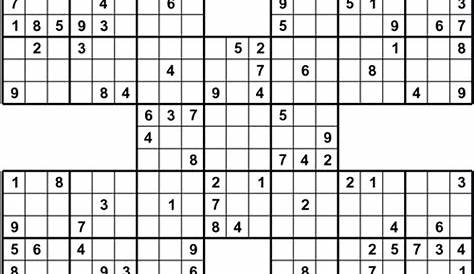 samurai sudoku puzzles printable free