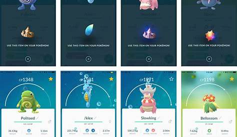 pokemon go evolution items chart