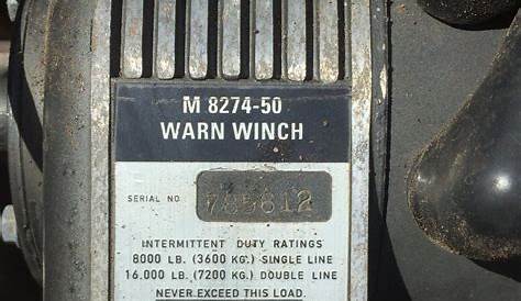 warn 8274 winch plate