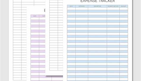 simple expense tracker printable
