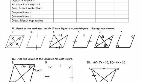 Geometry Parallelogram Worksheet Answers — db-excel.com