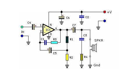 2 watt audio amplifier circuit diagram