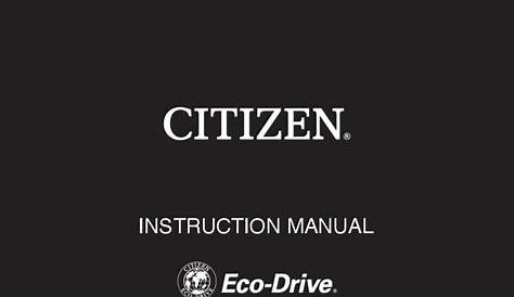 citizen eco drive manual pdf
