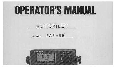 FAP55 Operator's & Installation Manual (4005 KB) - Furuno USA
