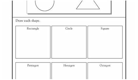 2-Dimensional Shapes: Drawing Shapes Worksheet for 2nd - 3rd Grade