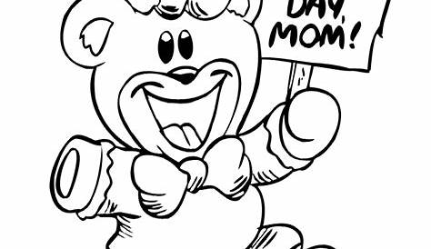 Mother's Day Coloring Page | Happy Mother's Day Sign