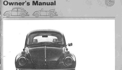 vw bug manual