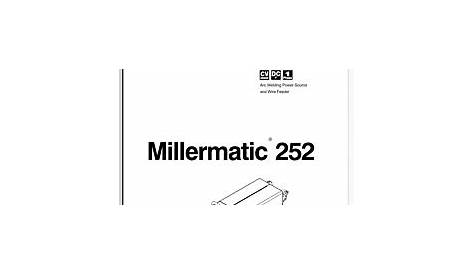 MILLERMATIC 252 SERVICE MANUAL EFF WITH LG290851B | eBay
