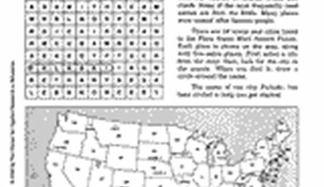 U.S. Place Names Word Search Printable (3rd - 5th Grade