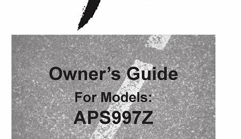 prestige aps997z owner's manual