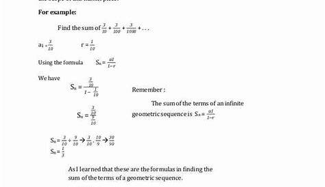 geometric sequences worksheet answers