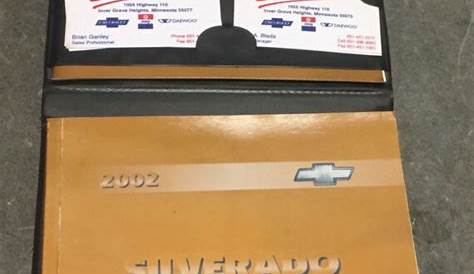 2002 chevy silverado owners manual