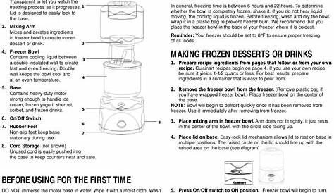 Cuisinart Ice Cream Maker Ice 20 Manual