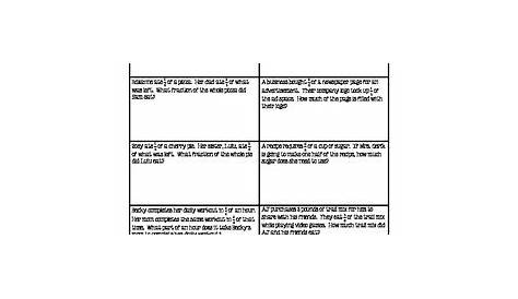 multiplying fractions word problems 6th grade
